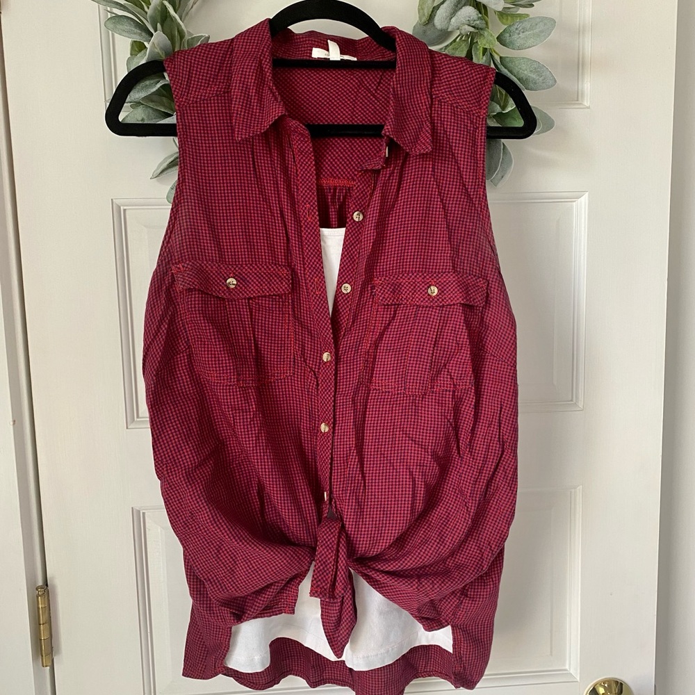 Sleeveless Plaid Maurices Top